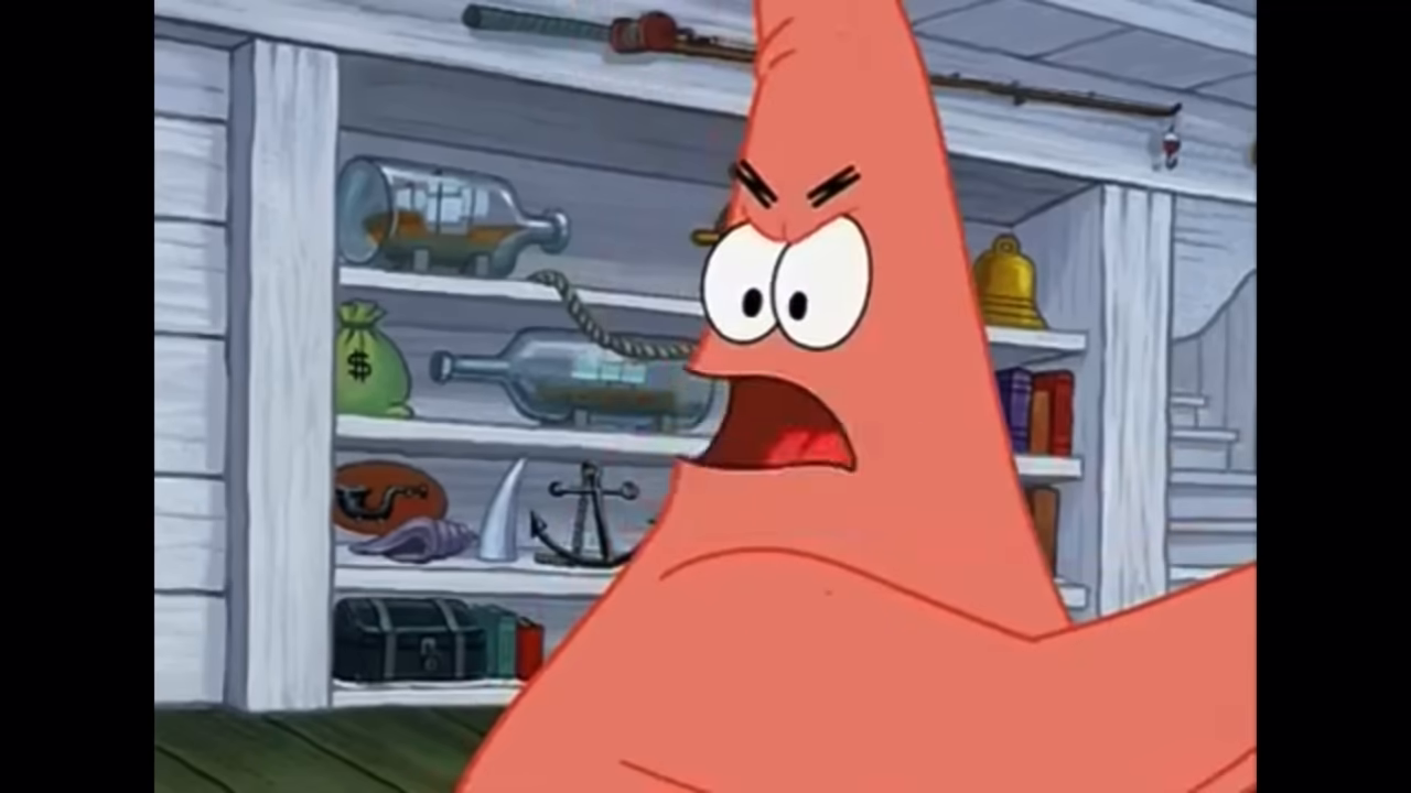  Patrick Star Being Smart for 3 Minutes Straight.